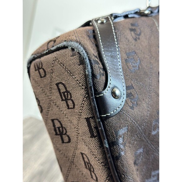 Dooney & Bourke Monogram Brown/Chocolate Small Hobo Shoulder Bag Authentic - Picture 9 of 16
